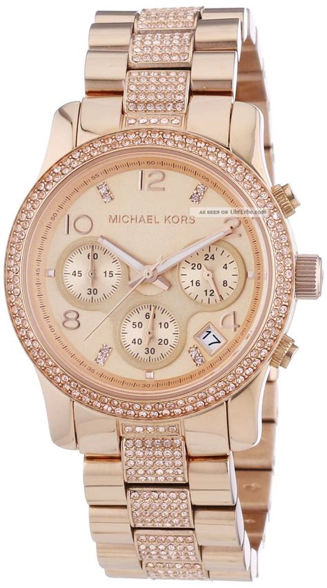 michael kors damenuhr rosegold günstig|michael kors uhr damen gold.